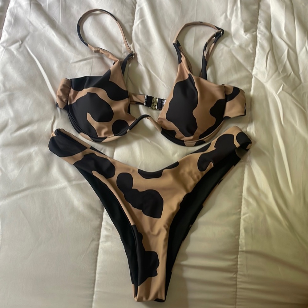 Cow Pattern Bikini Set